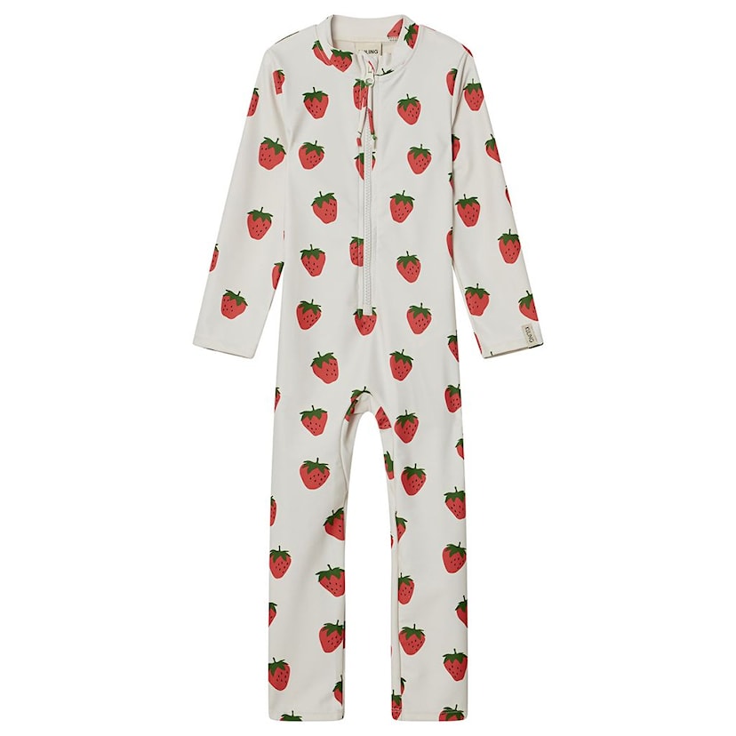 Seychelles 딸기 달린 인은 원피스 래쉬가드 수영복 크림